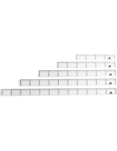 Regla liderpapel plastico cristal 20 cm