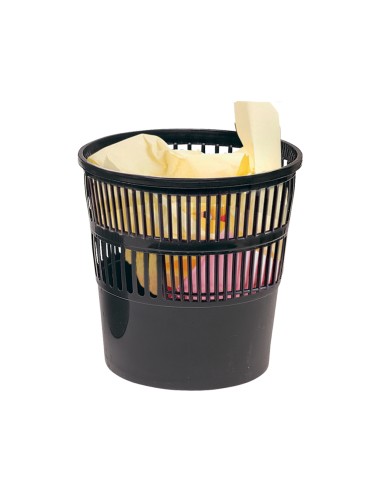 Papelera plastico q-connect 15 litros rejilla...
