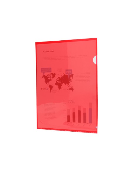Carpeta liderpapel dossier uñero 44000 polipropileno din a4 roja 20 hojas
