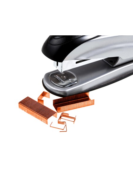 Grapas q-connect nº 22/6 24/6 cobreadas caja de 1000 unidades