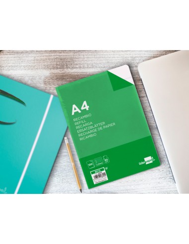 Recambio liderpapel folio 100 hojas 60gr pauta...