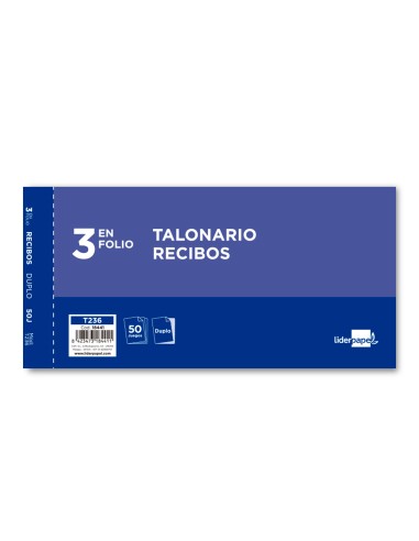 Talonario liderpapel recibos 3/fº original y...