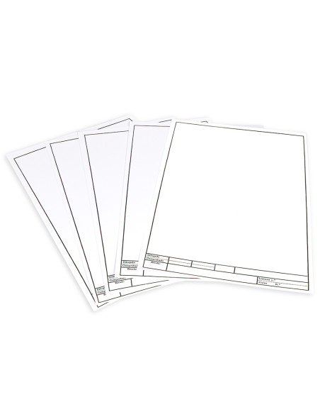 Papel dibujo liderpapel 210x297mm 150g/m2 con cajetin para datos