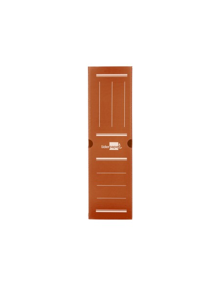Caja archivo definitivo plastico liderpapel lomo 100 mm marron 360x100x260 mm
