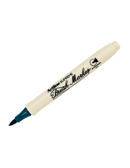 Rotulador artline supreme brush epfs pintura base de agua punta tipo pincel trazo fino verde oscuro