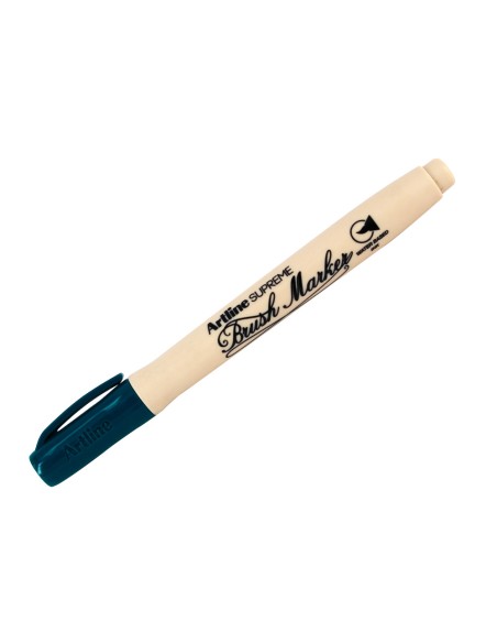 Rotulador artline supreme brush epfs pintura base de agua punta tipo pincel trazo fino verde oscuro