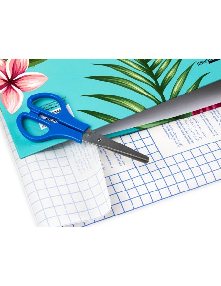 Rollo plastico adhesivo liderpapel 0.50x1.50 50 mc forralibros removible