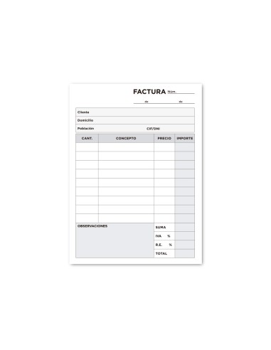 Talonario liderpapel facturas 8º original y 2...