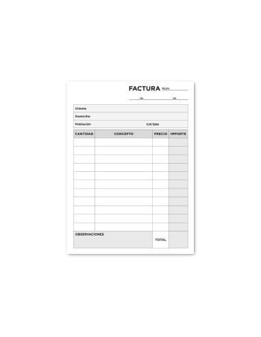 Talonario liderpapel facturas 8º original y...