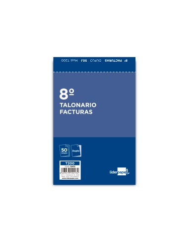 Talonario liderpapel facturas 8º original y...