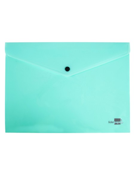Carpeta liderpapel dossier broche polipropileno din a4 verde manzana opaco 50 hojas