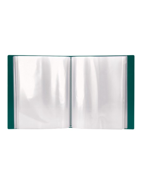 Carpeta liderpapel personaliza 40 fundas canguro polipropileno din a4 verde translucido portada y lomo