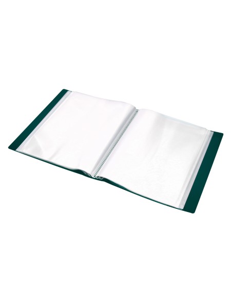 Carpeta liderpapel personaliza 40 fundas canguro polipropileno din a4 verde translucido portada y lomo