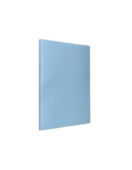 Carpeta liderpapel escaparate 40 fundas polipropileno din a4 celeste opaco