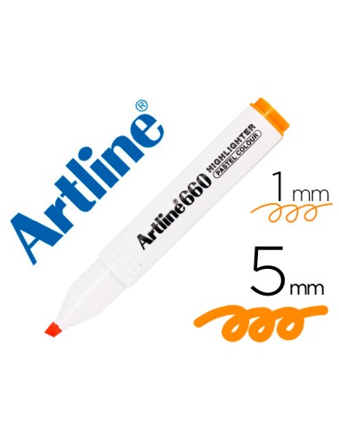 Rotulador artline fluorescente ek-660 naranja...