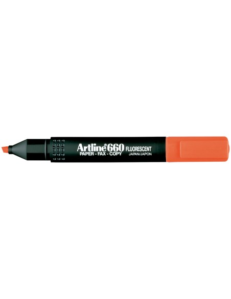 Rotulador artline fluorescente ek-660 rojo punta biselada