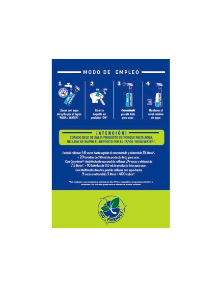 Limpiador multiusos concentralia pro bioalcohol uso cocinas y sanitarios botella de 425 ml