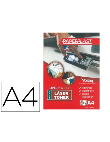 Poliester yosan paperplast din a4 blanco brillo...