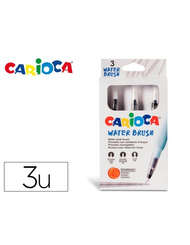 Pincel carioca recargable agua redondo caja de...