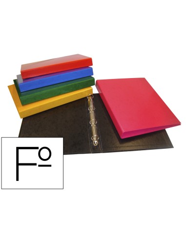 Carpeta de 4 anillas 25 mm saro carton forrado...