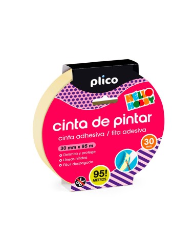 Cinta adhesiva plico para pintor 95 m x 30 mm