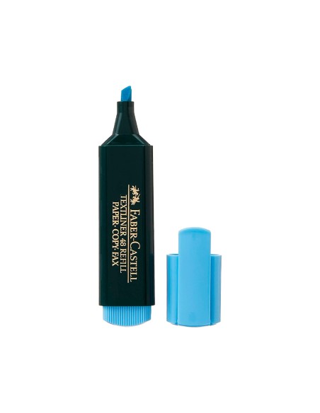 Rotulador faber castell fluorescente textliner 48 azul