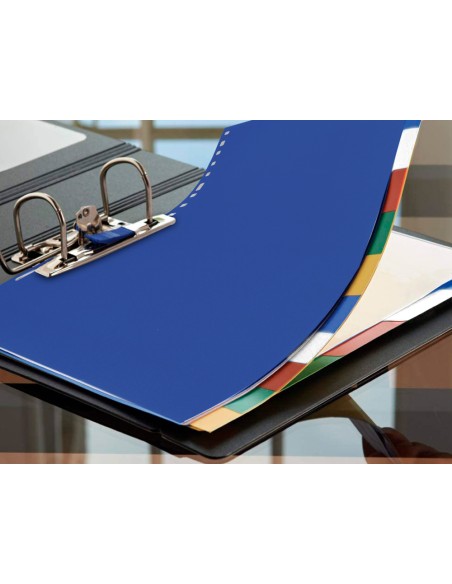 Separador liderpapel plastico juego de 5 separadores folio 16 taladros