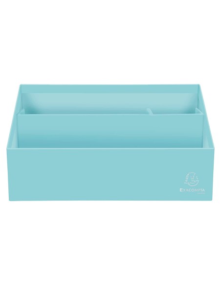 Organizador exacompta aquarel carton forrado 3 compartimentos colores pastel surtidos 250x100x140 mm