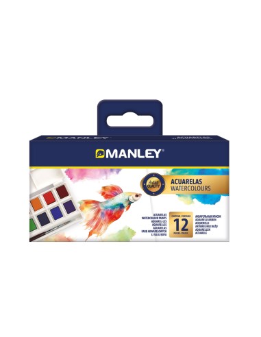Acuarela manley 12 ml caja de 12 unidades...