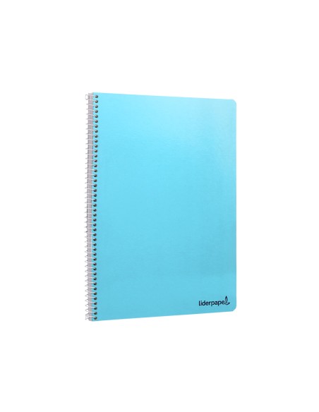 Cuaderno espiral liderpapel folio smart tapa blanda 80h 60gr cuadro 8mm con margen colores surtidos