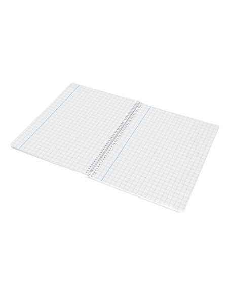 Cuaderno espiral liderpapel folio smart tapa blanda 80h 60gr cuadro 8mm con margen colores surtidos