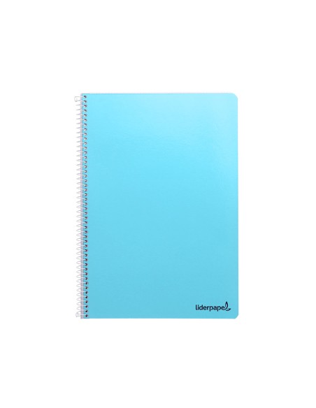 Cuaderno espiral liderpapel folio smart tapa blanda 80h 60gr cuadro 5mm con margen colores surtidos
