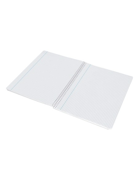 Cuaderno espiral liderpapel folio smart tapa blanda 80h 60gr cuadro 4mm con margen colores surtidos
