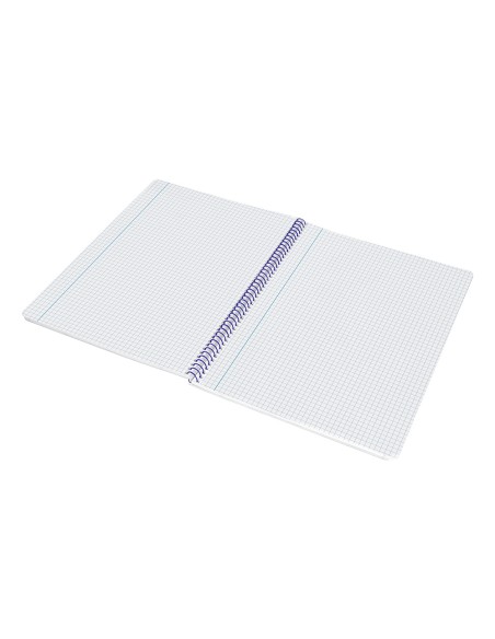 Cuaderno espiral liderpapel folio smart tapa blanda 80h 60gr cuadro 4mm con margen color naranja