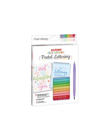 Rotulador alpino pastel lettering doble punta...