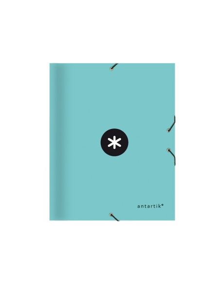 Carpeta antartik clasificadora a4 12 departamentos gomas carton forrado color menta