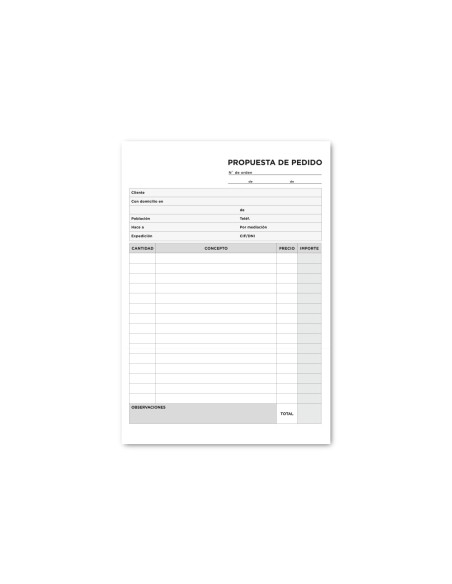 Talonario liderpapel pedidos cuarto original 122