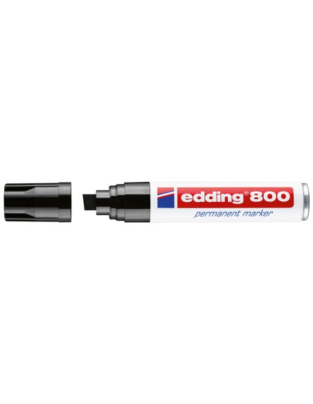 Rotulador edding marcador permanente 800 negro punta biselada 12 mm