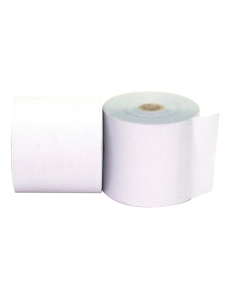 Rollo sumadora q-connect electra 75 mm ancho x 65 mm diametro copiativo con 2 hojassin bisfenol a