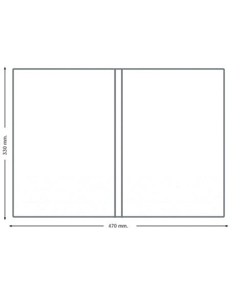 Funda portadocumento q-connect folio doble 180 micras pvc transparente 330x470mm