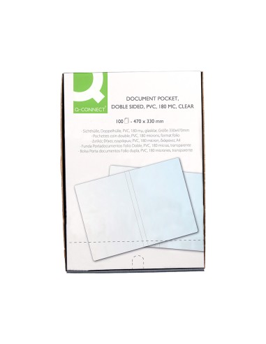 Funda portadocumento q-connect folio doble 180...
