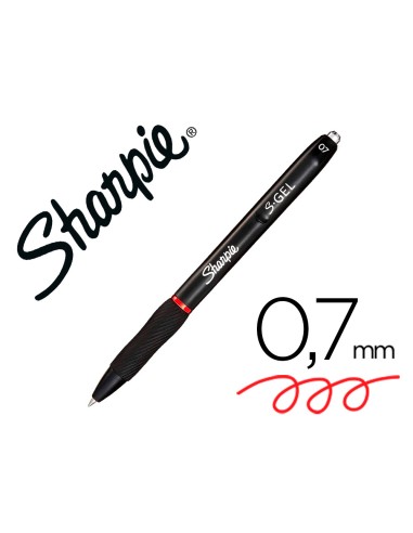 Boligrafo sharpie retractil tinta gel punta 0,7...
