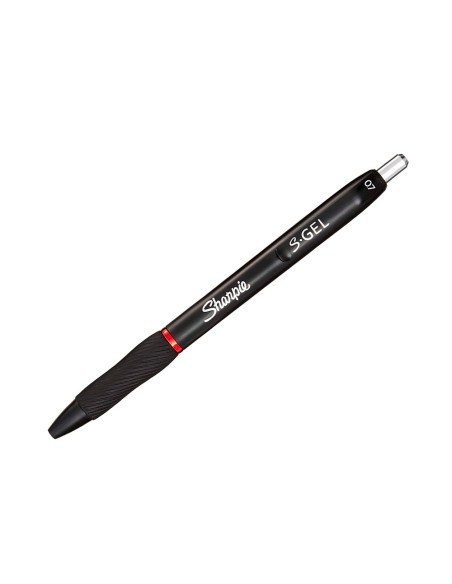 Boligrafo sharpie retractil tinta gel punta 0,7 mm color rojo