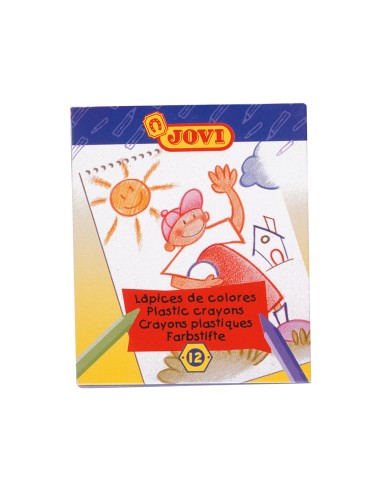 Lapices cera jovi hexagonal caja de 12 unidades...