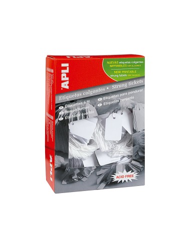 Etiquetas colgantes apli 391 28x43 mm caja de...