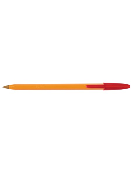Boligrafo bic naranja fine original rojo