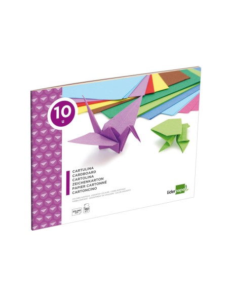 Bloc trabajos manuales liderpapel cartulina 240x315mm 10 hojas colores surtidos