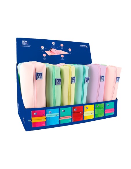 Bolso escolar oxford portatodo live & go expositor de 22 unidades colores surtidos