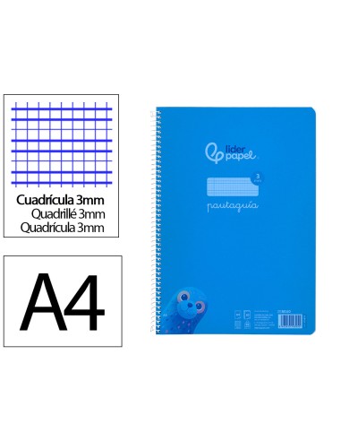 Cuaderno espiral liderpapel a4 pautaguia tapa...