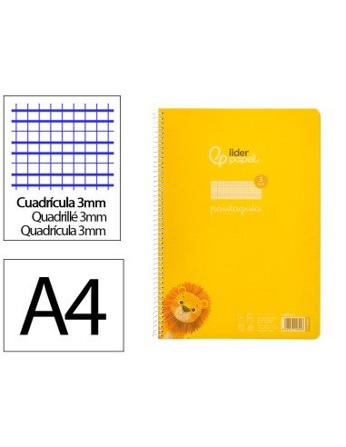 Cuaderno espiral liderpapel a4 pautaguia tapa...
